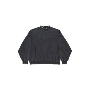 Balenciaga Pierced Sweatshirt oversized in black faded